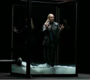 Tris experiences one of her fears: drowning in a glass compartment. "Divergent" explored several other human fears.