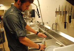 Senior Alec Caynor prepares food with Steinbrenner's culinary department. The aspiring chef accepted multiple internships this past summer at local restaurants around the Tampa Bay area.